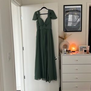 Azazie Lianne Dress in Eucalyptus